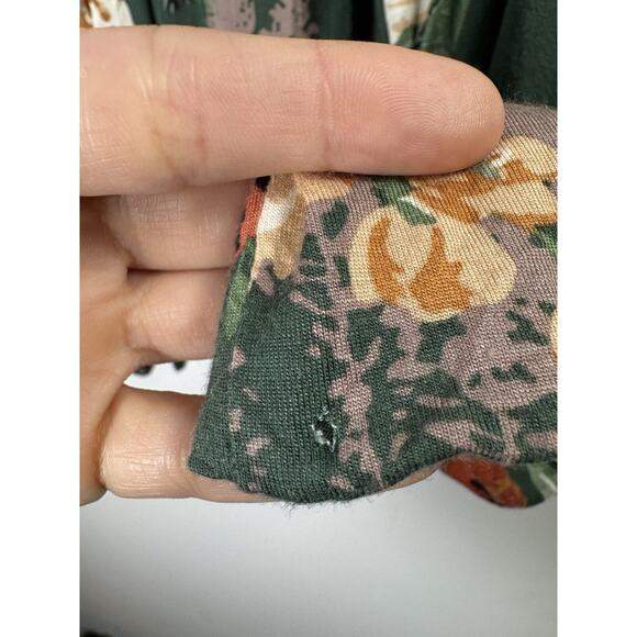 Anthropologie Tiny Fall Floral Blouse Peasant Bohemian Hippie Cottagecore Farm S - Picture 5 of 7